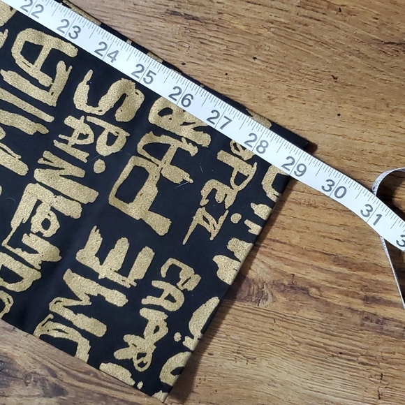 Eric casual gold black graffiti Paris pants new with tags - Picture 2 of 7